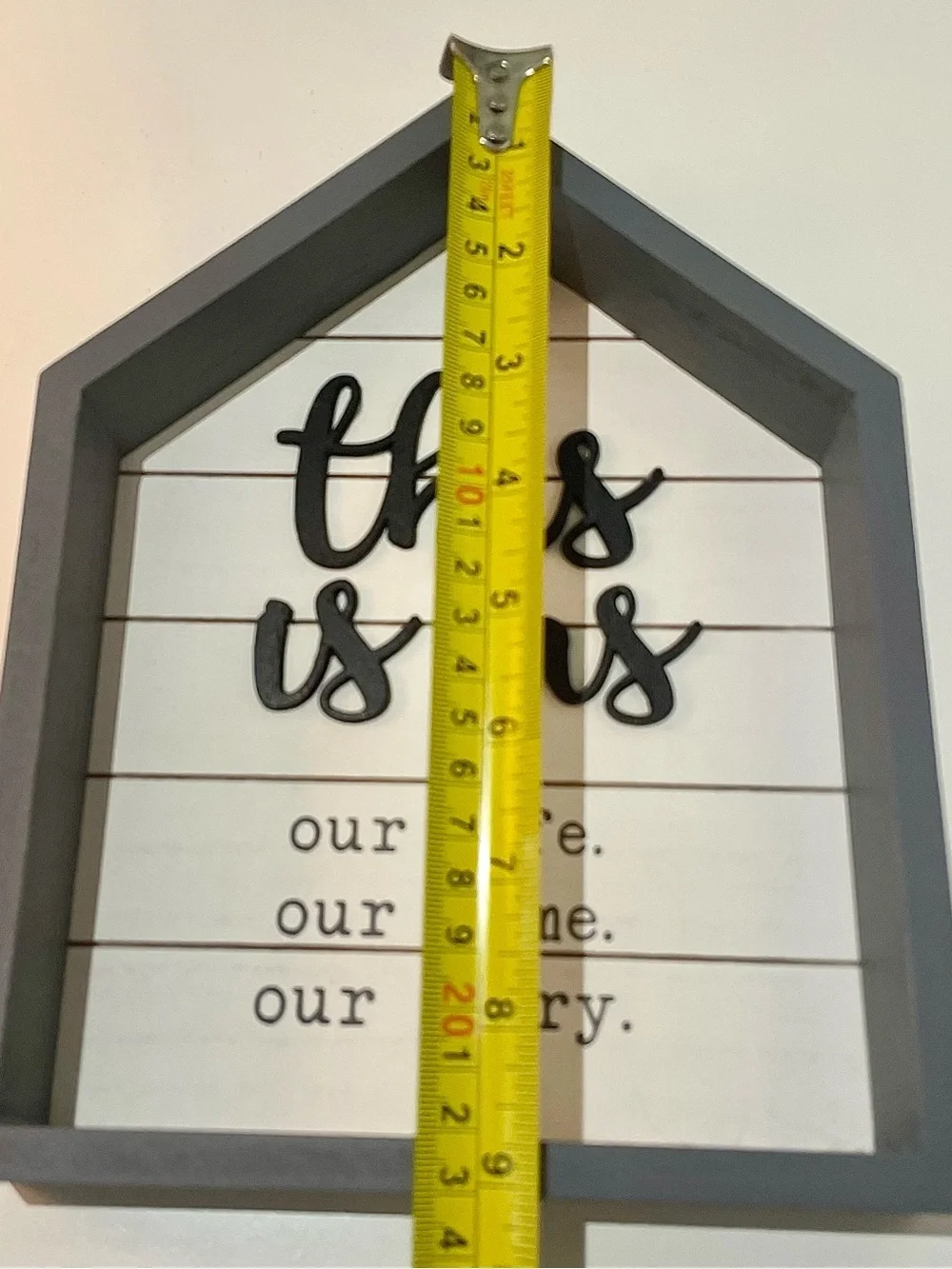 Belle Maison “This Is Us” House-Shaped Tabletop & Wall Décor